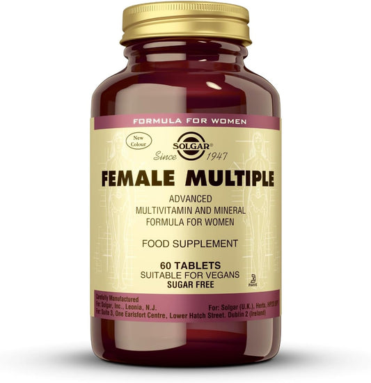Solgar | Female Multiple | Food Supplement that Helps the Correct Function of the Women's Body | With Multiple Vitamins | For Women | 60 Capsules