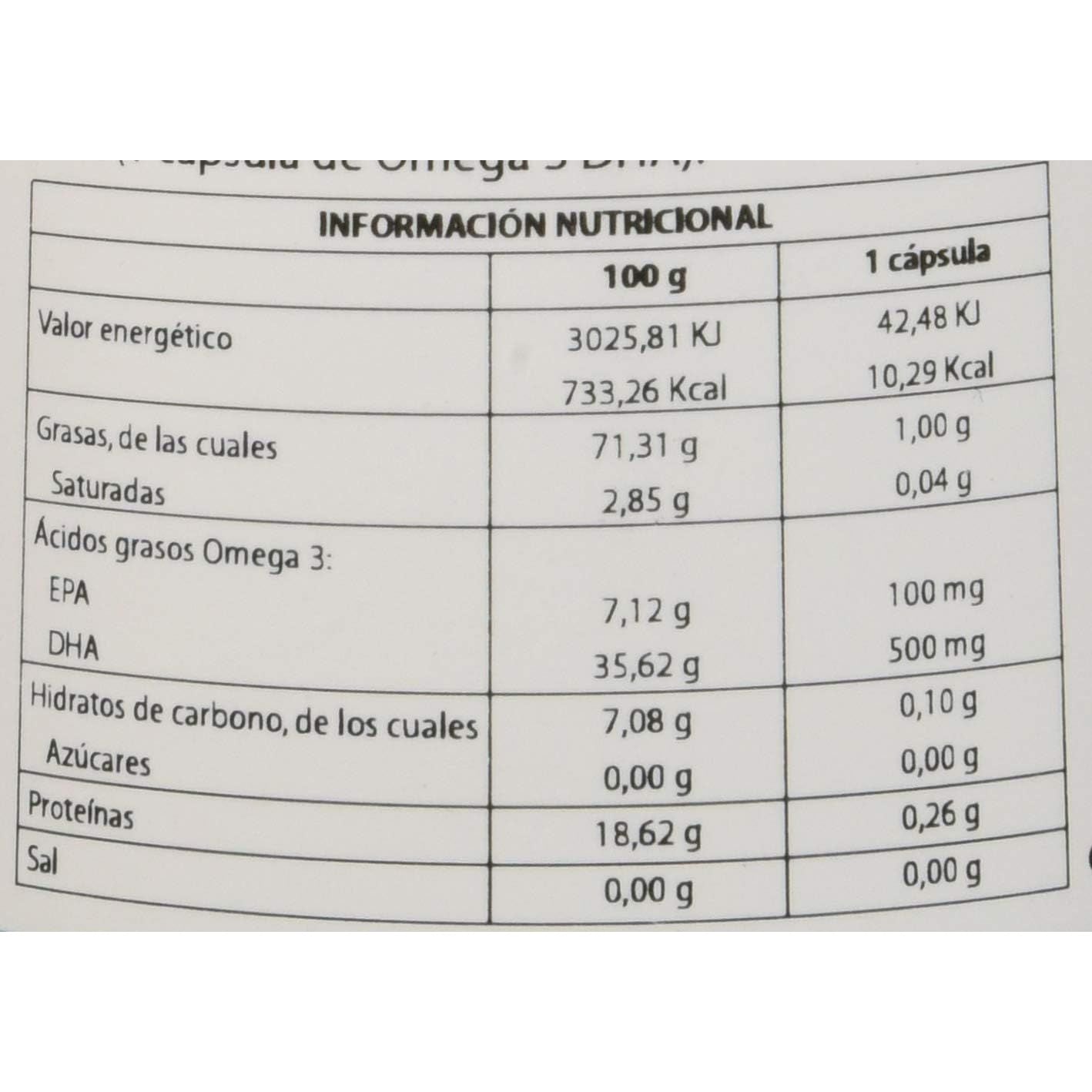 Omega 3 DHA High Content EPA 100 mg DHA 500 mg