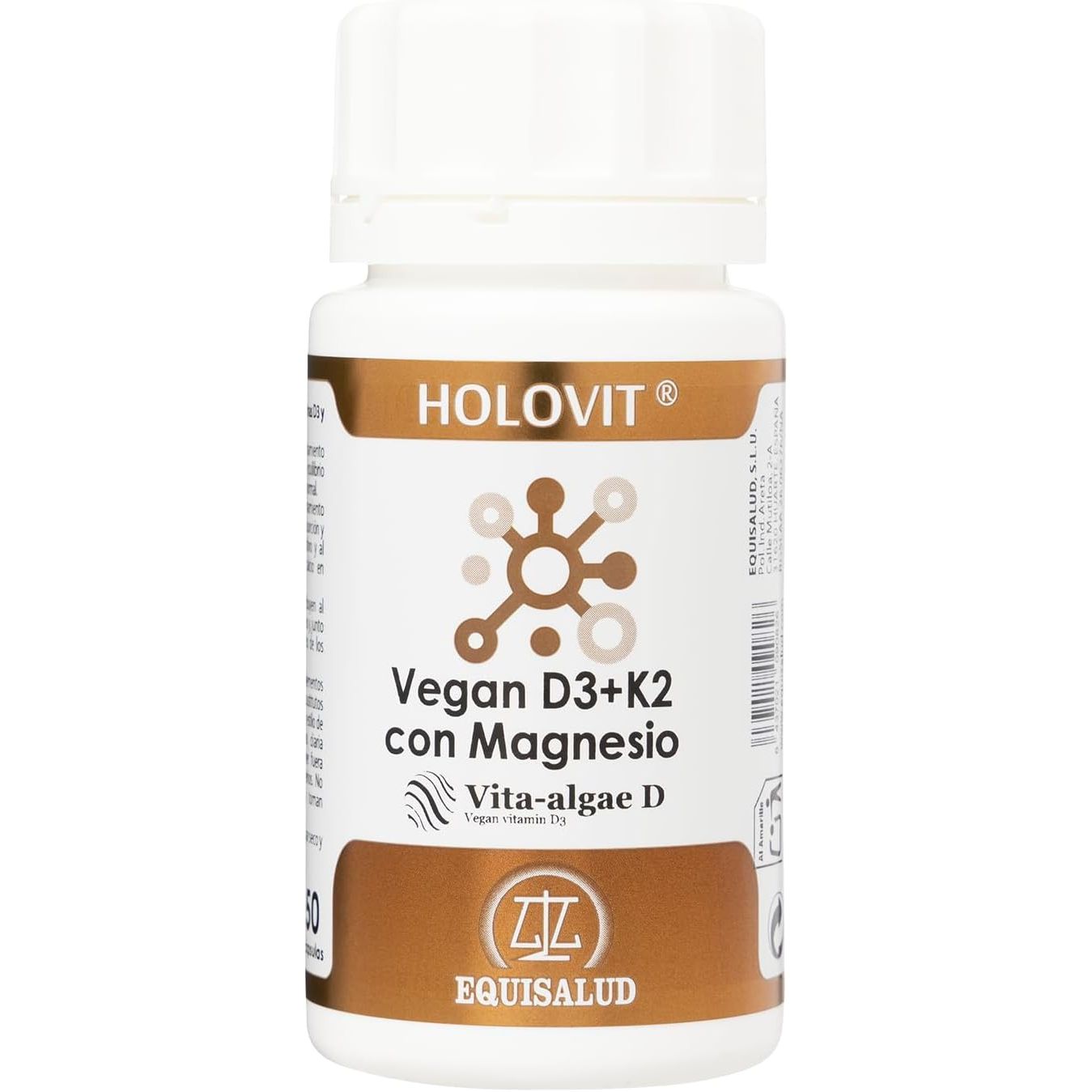 Vitamina D3 K2 magnesio vegano 50 cápsulas