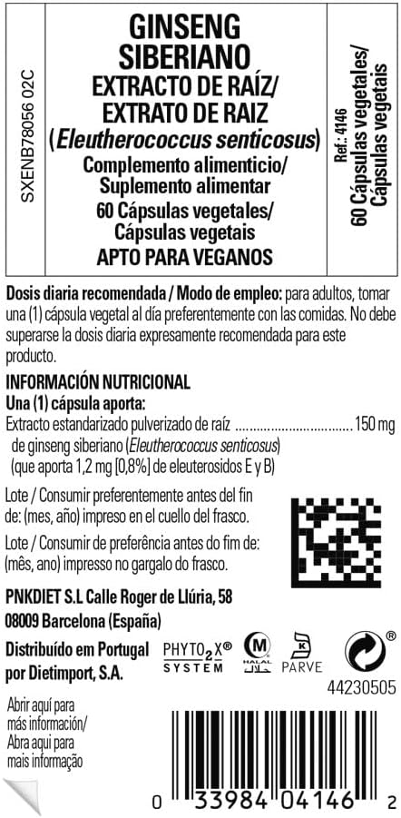 Solgar Siberian Ginseng Root Extract Vegetable Capsules - Pack of 60, Multicolor, 60 Count