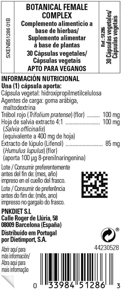 Solgar Botanical Female Complex Vegetable Capsules 30 (E51286)