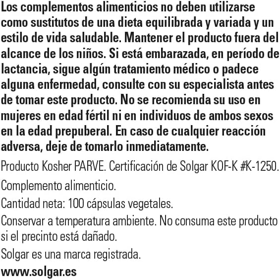 Solgar - Sabal Berry Extract (Serenoa repens) - 100 Vegetable Capsules