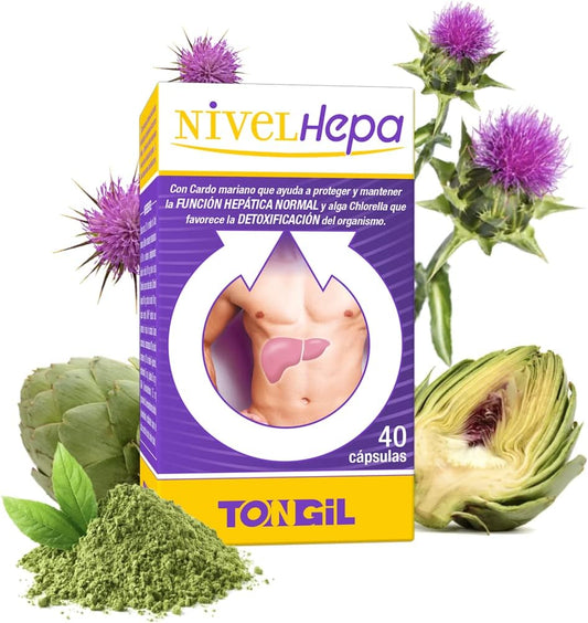 Nivelhepa 40 Capsules | Milk Thistle, Artichoke Extract, Chlorella, SAMe and Glutathione | Liver Protection and Detox | Liver Detox | Liver Detox TONGIL