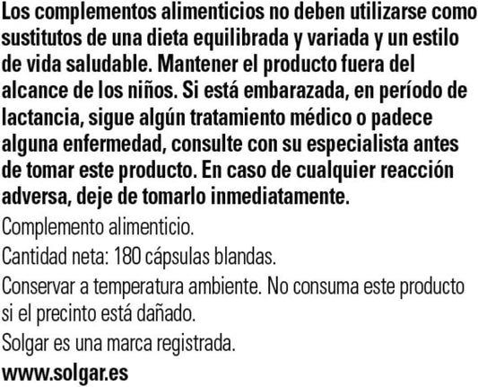 Solgar | Natural Source Oceanic Beta-Carotene | Food Supplement to Support Skin Maintenance | With Carotenes | For Men & Women | 180 Capsules