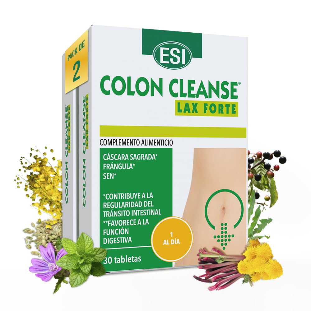 ESI Colon Cleanse Lax Forte - Natural Laxative with Sacred Shell, Sen and Malva - Constipation Relief, Intestinal Regulator and Healthy Digestion (2)