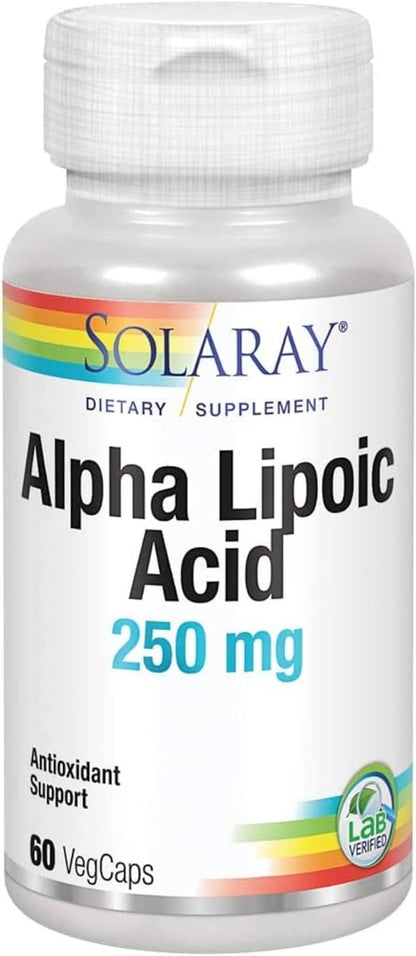Solaray Alpha Lipoic Acid 250mg | Alpha Lipoic Acid | 60 VegCaps