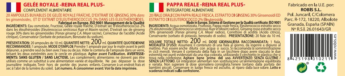 Robis Reina Real Plus - 20 Unidades