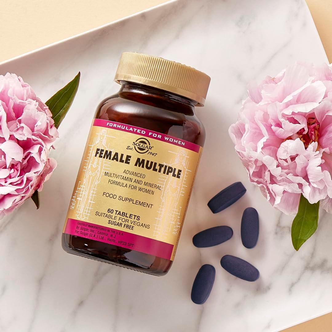 Solgar | Female Multiple | Food Supplement that Helps the Correct Function of the Women's Body | With Multiple Vitamins | For Women | 60 Capsules