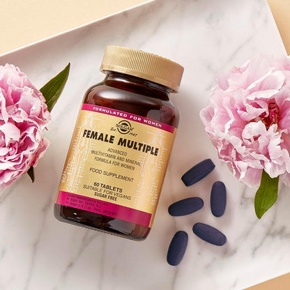 Solgar | Female Multiple | Food Supplement that Helps the Correct Function of the Women's Body | With Multiple Vitamins | For Women | 60 Capsules