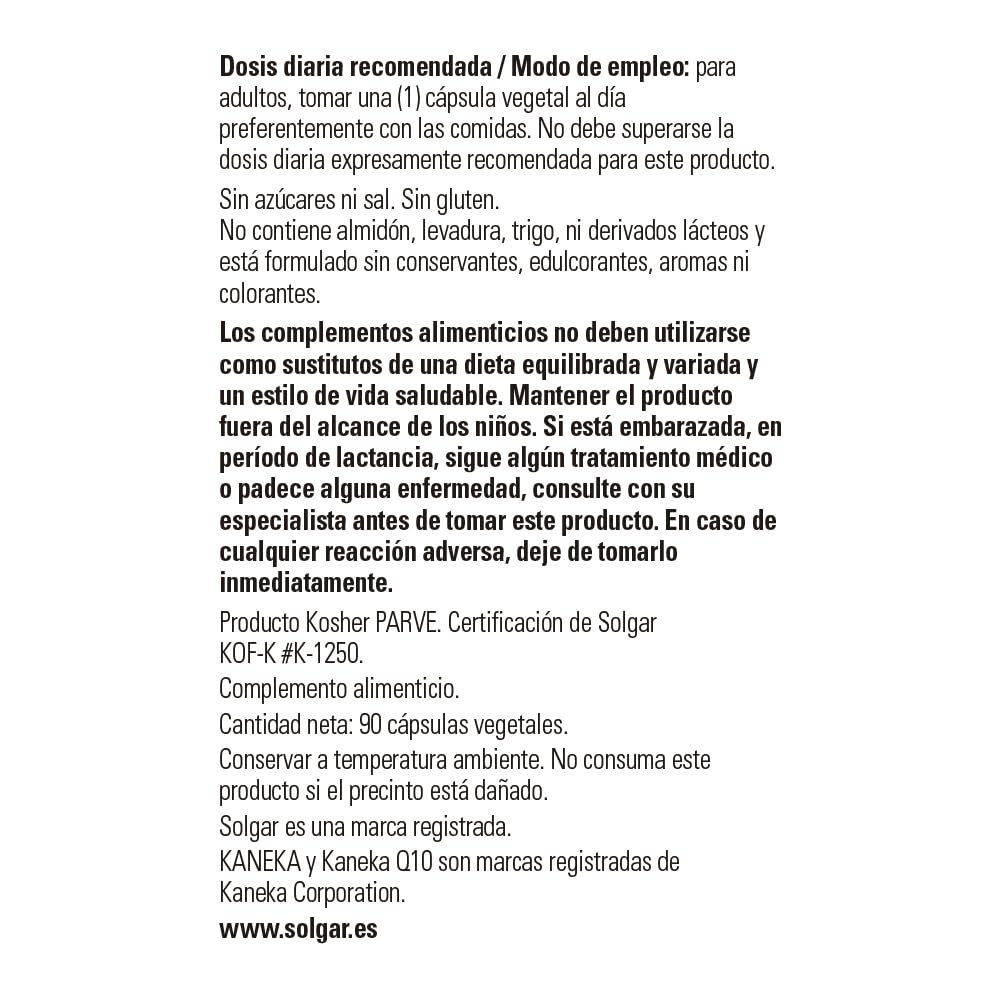 Solgar | CoQ-10 (Coenzyme Q-10) 30 mg | 30 Vegetable Capsules