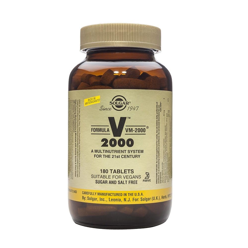 Solgar | Formula VM-2000 | Food Supplement to Support Wellness and Immunity | With 32 Vitamins | For Men & Women | 180 Capsules