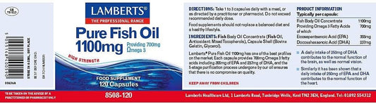 Lamberts - Pure Fish Oil 1100Mg Lamberts, 120 Capsules