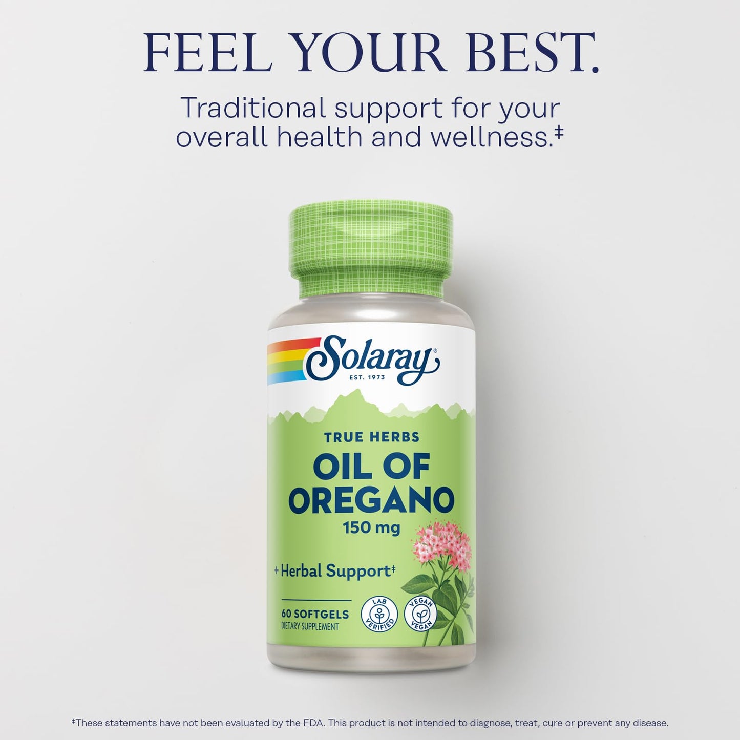Solaray Oil of Oregano 150mg | Oregano Oil | 60 Pearls