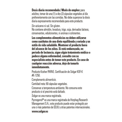 Solgar Pycnogenol Vegetable Capsules 100 mg, Pack of 30