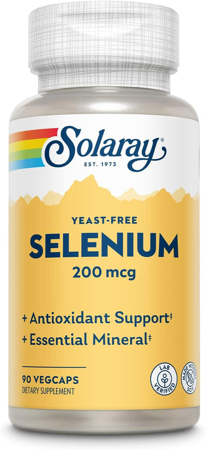 Solaray Selenium 200 mcg | Selenium | 90 VegCaps