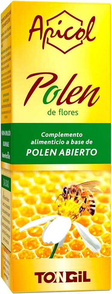 Polen de Abeja Natural 60ml | 10x Veces Más Concentrado y Biodisponible que el Convencional | El Único Abierto y Desespecificado - SIN ALÉRGENOS | Apicol Tongil