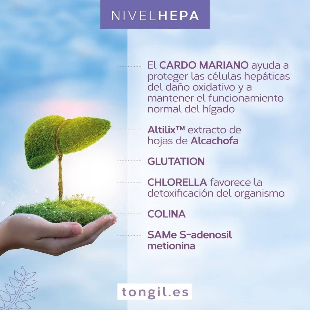 Nivelhepa 40 Capsules | Milk Thistle, Artichoke Extract, Chlorella, SAMe and Glutathione | Liver Protection and Detox | Liver Detox | Liver Detox TONGIL