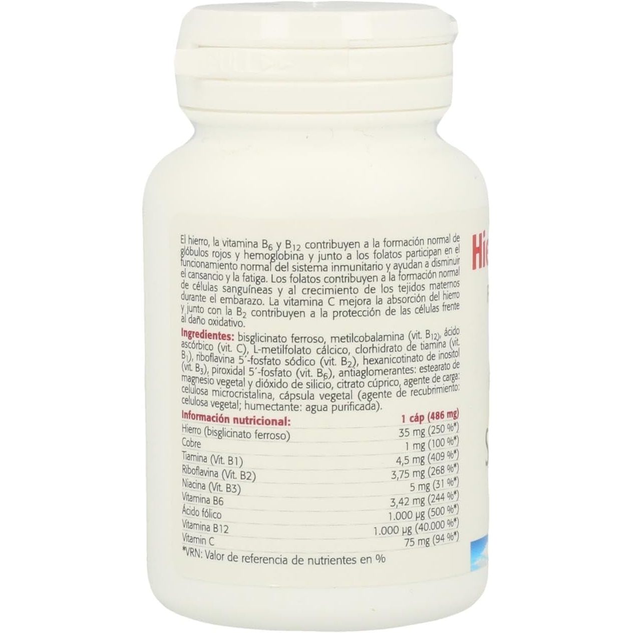 Hierro bisglicinato 35 mg Pack 2 (60 cápsulas)
