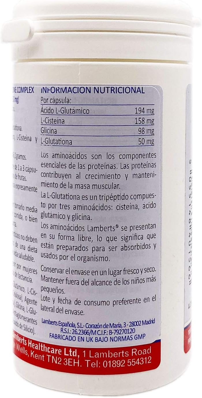 Lamberts L Glutationa Complex - 60 Cápsulas
