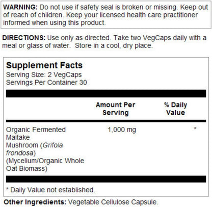 Solaray Maitake 500mg | Hongos | 60 VegCaps