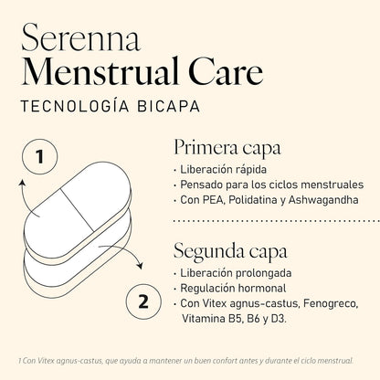 Plameca Serenna Menstrual Care – Hormone Regulation and Emotional Stability – 1 Tablet a Day – 30 Tablets