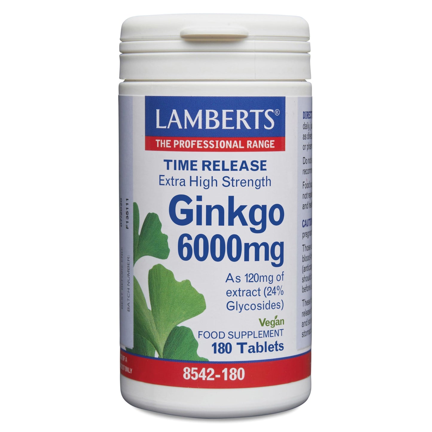 Ginkgo biloba 6000 mg 180 comprimidos
