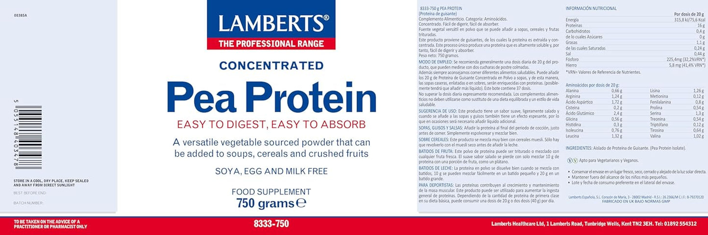 Lamberts Pea Protein - 750 Grams
