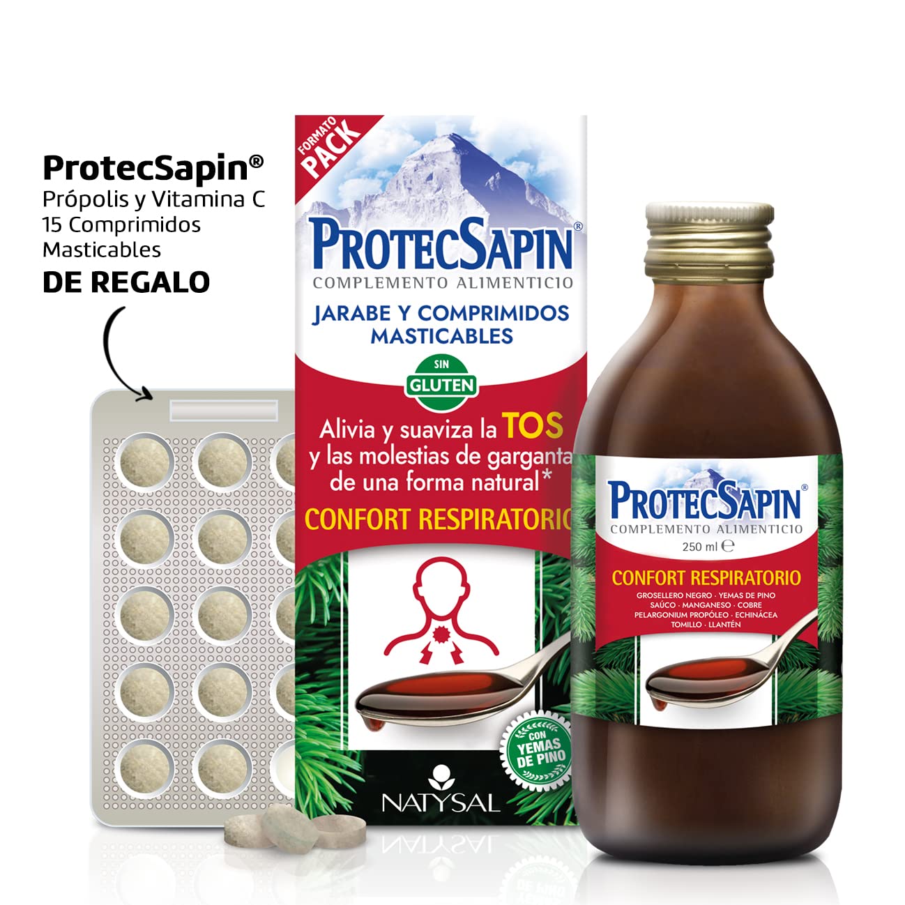 PROTECSAPIN SYRUP | With Pine Yolks and Plant Extracts | Natural Defenses| NATYSAL