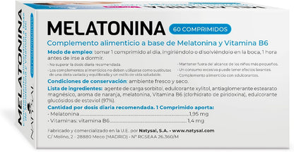NATYSAL | Melatonin 1.95 mg 60 Tablets
