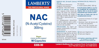 Lamberts Nac N-Acetyl Cysteine 300mg - 90 Capsules