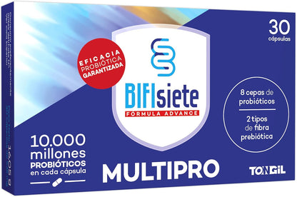 Probioticos Bifisiete 30 Cápsulas | Probioticos y Prebioticos Intestinales | 10 Mil Millones UFC | Alta Supervivencia Gastrointestinal | de Tongil