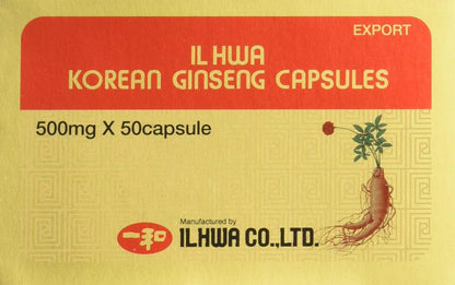 TONG-IL - Il Hwa, Korean Ginseng, 500 mg x 50 Capsules (Pack of 2)