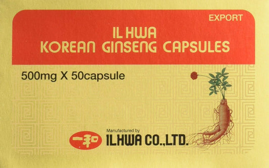TONG-IL - Il Hwa, Korean Ginseng, 500 mg x 50 Capsules (Pack of 2)