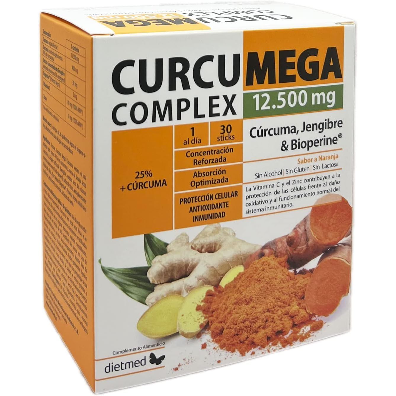Curcumega complejo cúrcuma omega 3 30 sobres