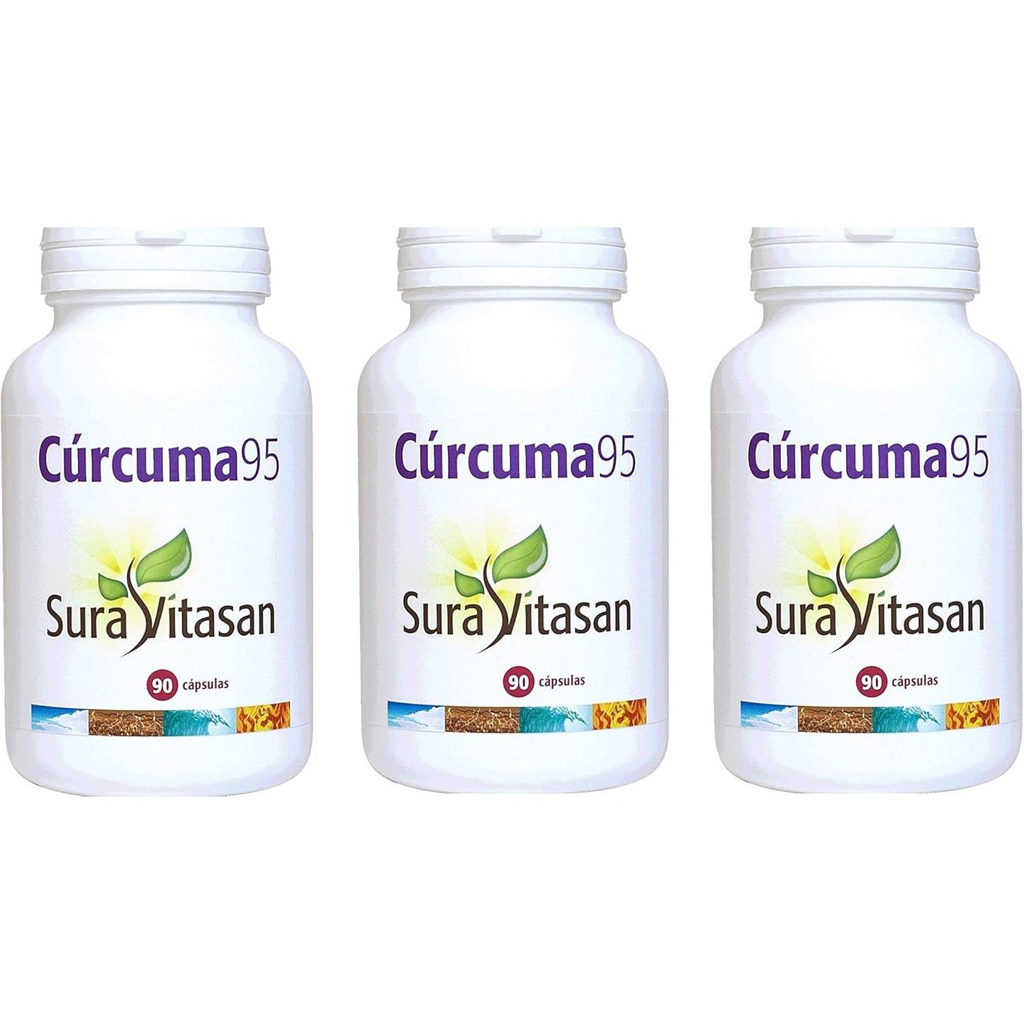 Cúrcuma 95% 500 mg Pimienta Negra 90 cápsulas pack 3