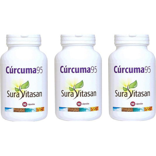 Cúrcuma 95% 500 mg Pimienta Negra 90 cápsulas pack 3