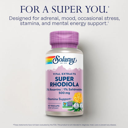 Super Rhodiola Solaray 60 Caps