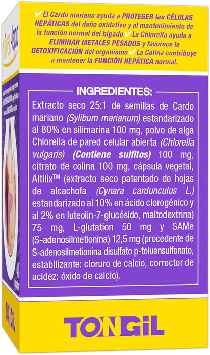 Nivelhepa 40 Capsules | Milk Thistle, Artichoke Extract, Chlorella, SAMe and Glutathione | Liver Protection and Detox | Liver Detox | Liver Detox TONGIL