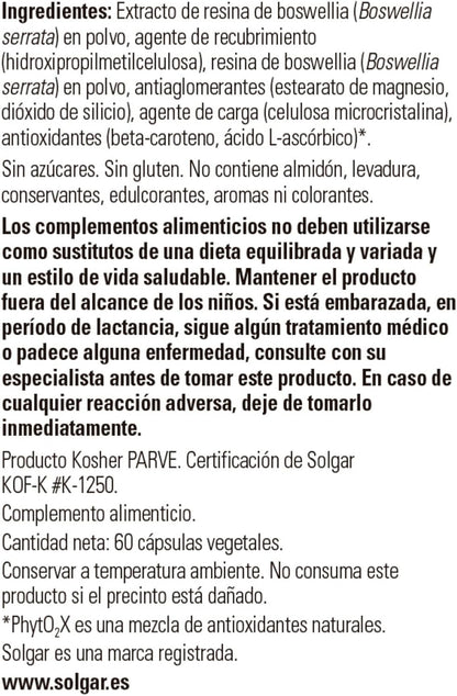 Solgar Boswellia Resin Extract, 60 Vegetable Capsules