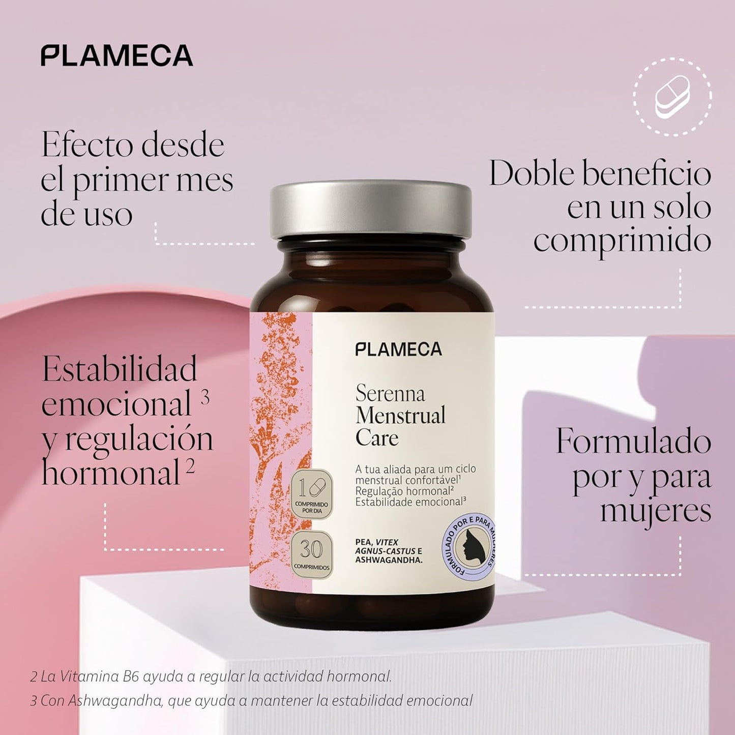 Plameca Serenna Menstrual Care – Hormone Regulation and Emotional Stability – 1 Tablet a Day – 30 Tablets