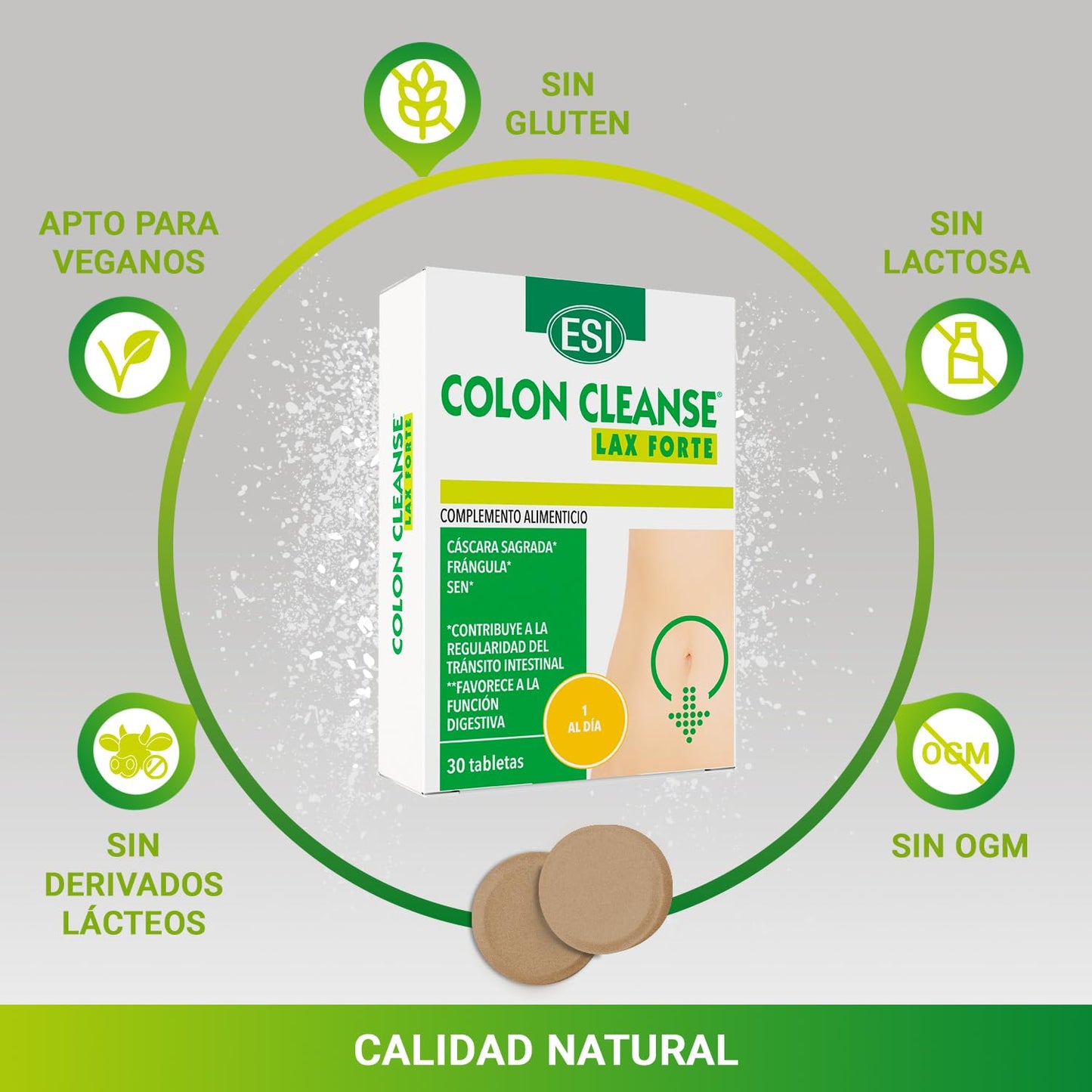 ESI Colon Cleanse Lax Forte - Natural Laxative with Sacred Shell, Sen and Malva - Constipation Relief, Intestinal Regulator and Healthy Digestion (2)