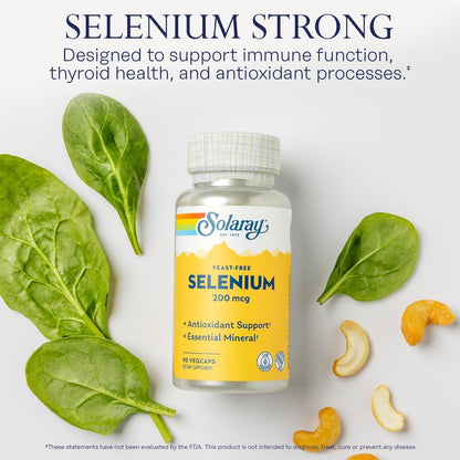 Solaray Selenium 200 mcg | Selenium | 90 VegCaps