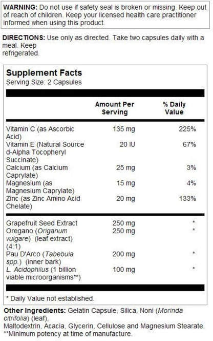 Solaray Grapefruit Seed Extract Capsules, 250mg, 60 Count