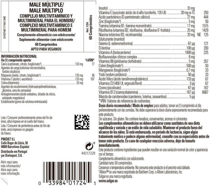 Solgar Male Multiple (111724), White, 60 Tablets