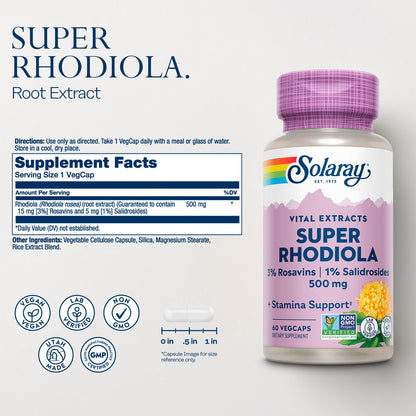 Super Rhodiola Solaray 60 Caps
