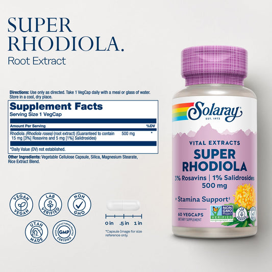 Super Rhodiola Solaray 60 Caps