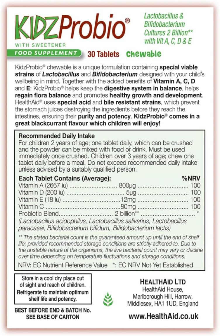 KIDZPROBIO 30COMP CHEWERS