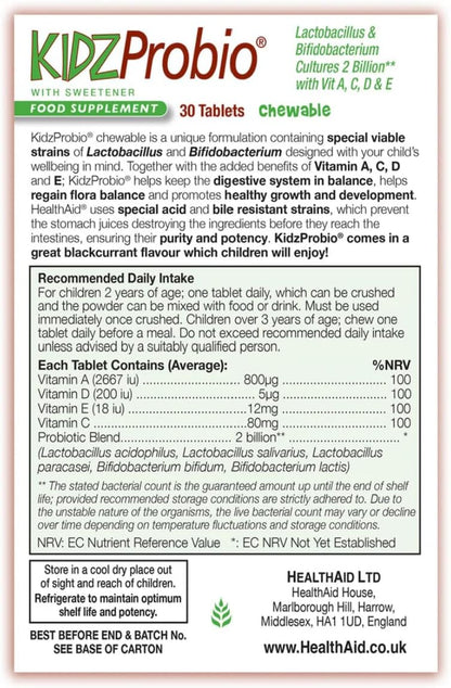 KIDZPROBIO 30COMP CHEWERS