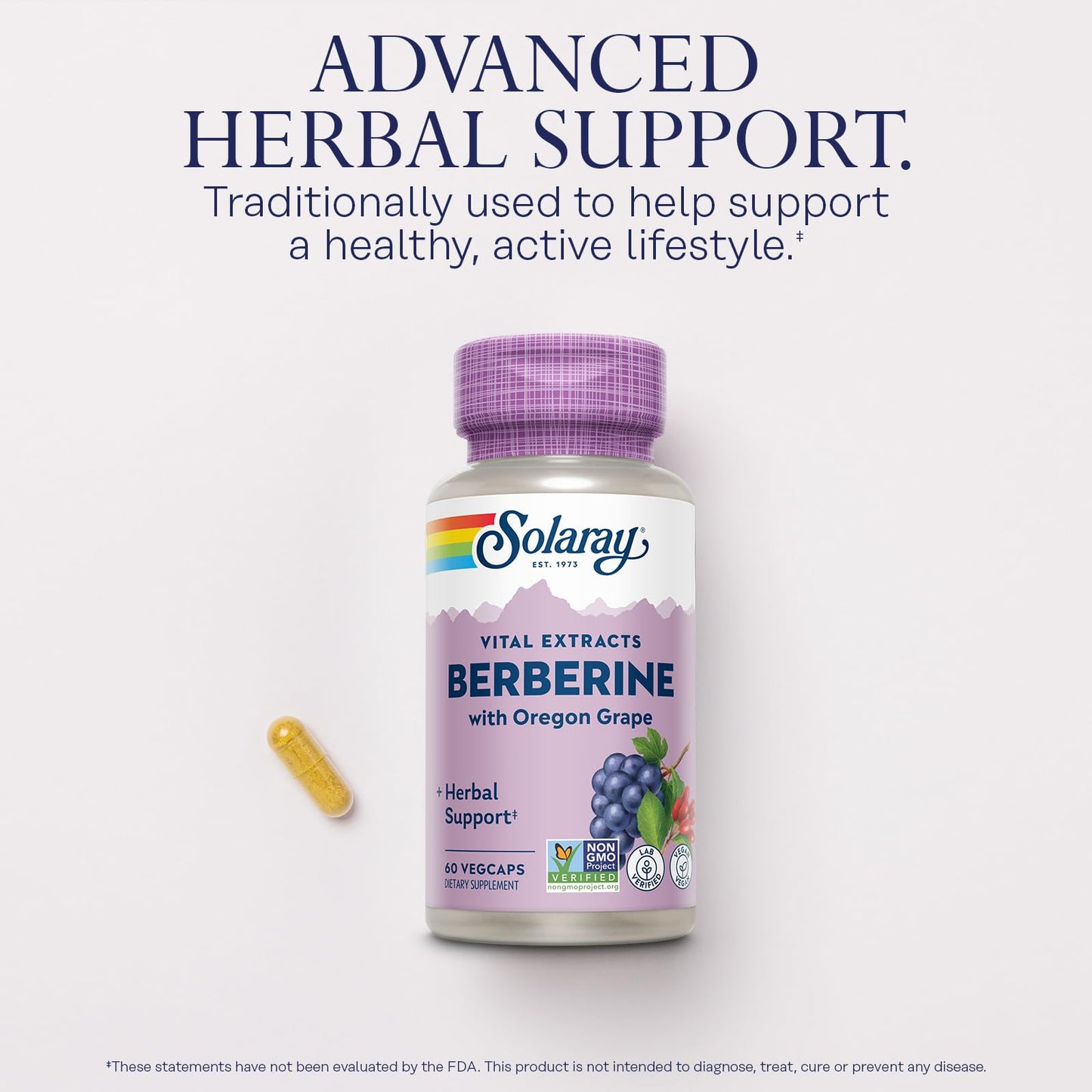 Solaray, Berberine root extract ( extracto de raíz de agracejo ), 60 cápsulas veganas