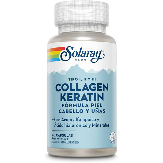 Colágeno tipos I, II, III + queratina 60 cápsulas